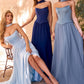 Strapless Curved A-Line Gown By Ladivine CD386 - Women Evening Formal Gown - Special Occasion