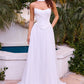 Chiffon Curved Neckline Bridal Gown By Ladivine CD386W - Women Evening Formal Gown