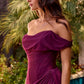 Fitted Off Shoulder Sheath Gown By Ladivine CD387 - Women Evening Formal Gown - Special Occasion