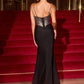 Sweetheart Neckline Leg Slit Gown By Ladivine CD390 - Women Evening Formal Gown - Special Occasion