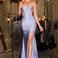 Sweetheart Neckline Leg Slit Gown By Ladivine CD390 - Women Evening Formal Gown - Special Occasion