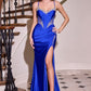 Sweetheart Neckline Leg Slit Gown By Ladivine CD390 - Women Evening Formal Gown - Special Occasion