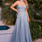 Sweetheart Neckline A-Line Gown By Ladivine CD395 - Women Evening Formal Gown - Special Occasion