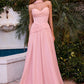 Sweetheart Neckline A-Line Gown By Ladivine CD395 - Women Evening Formal Gown - Special Occasion