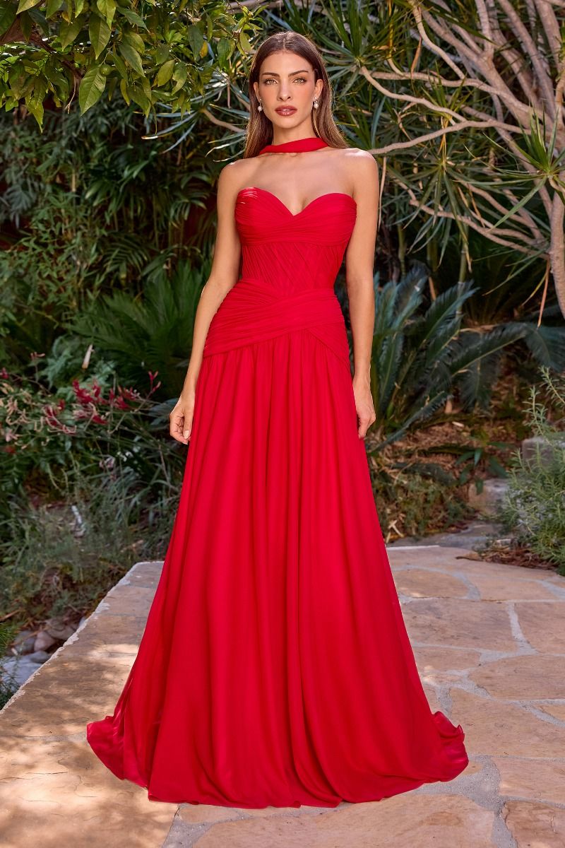 Sweetheart Neckline A-Line Gown By Ladivine CD395 - Women Evening Formal Gown - Special Occasion