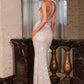 Strapless Draped Neckline Gown By Ladivine CD396 - Women Evening Formal Gown - Special Occasion