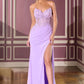 Sweetheart Neckline Leg Slit Gown By Ladivine CD397 - Women Evening Formal Gown - Special Occasion