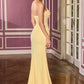 Sweetheart Neckline Leg Slit Gown By Ladivine CD397 - Women Evening Formal Gown - Special Occasion