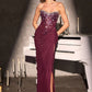 Strapless Sheer Tulle Bodice Gown By Ladivine CD407 - Women Evening Formal Gown - Special Occasion