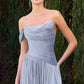 One Shoulder A-Line Gown By Ladivine CD409 - Women Evening Formal Gown - Special Occasion/Curves