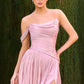 One Shoulder A-Line Gown By Ladivine CD409 - Women Evening Formal Gown - Special Occasion/Curves