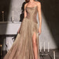 One Shoulder A-Line Gown By Ladivine CD409 - Women Evening Formal Gown - Special Occasion/Curves