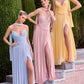 Strapless Sweetheart A-Line Gown By Ladivine CD410 - Women Evening Formal Gown - Special Occasion/Curves