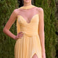 Strapless Sweetheart A-Line Gown By Ladivine CD410 - Women Evening Formal Gown - Special Occasion/Curves