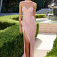 Sweetheart Neckline Leg Slit Gown By Ladivine CD411 - Women Evening Formal Gown - Special Occasion