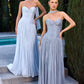 Chiffon Sweetheart Neckline Gown By Ladivine CD414 - Women Evening Formal Gown - Special Occasion/Curves