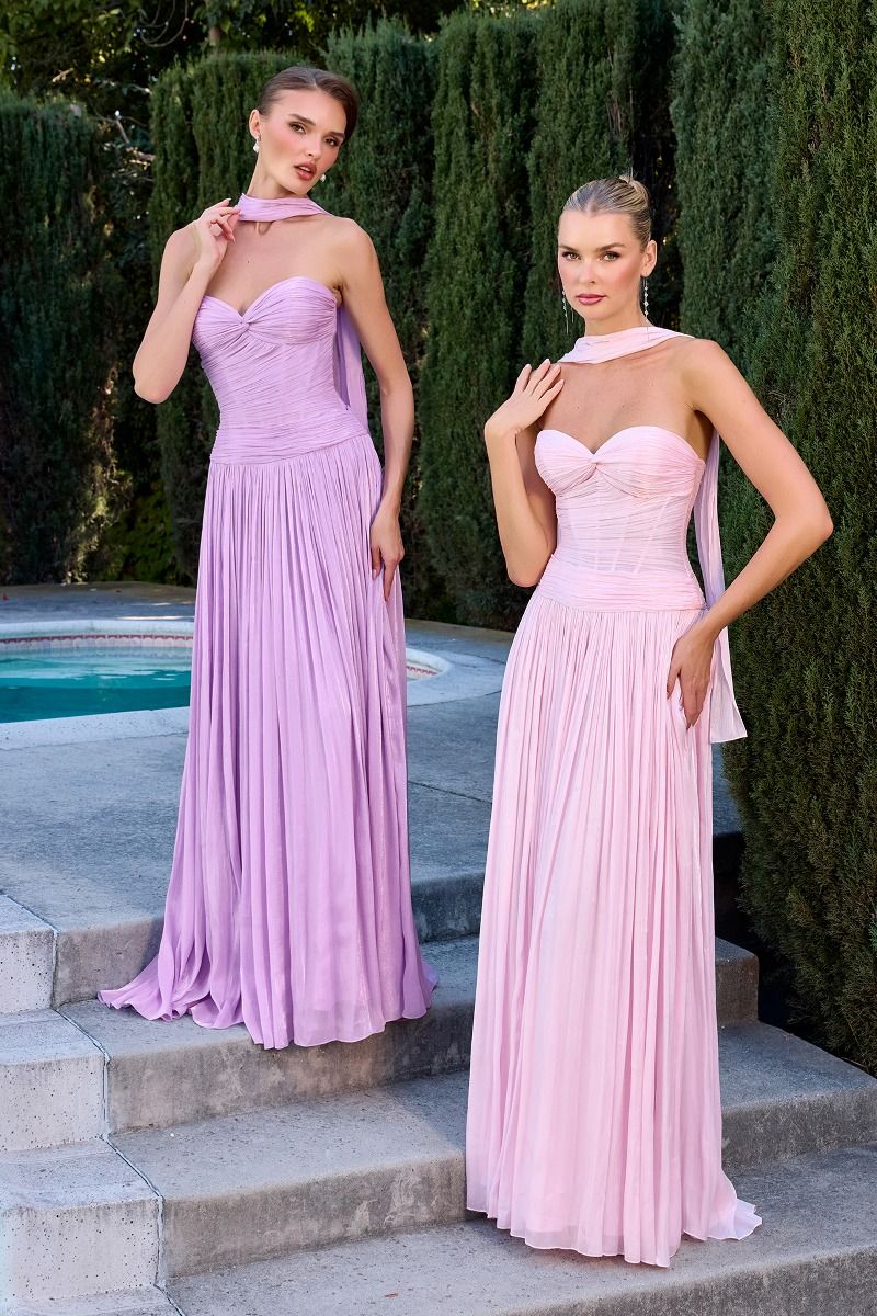 Chiffon Sweetheart Neckline Gown By Ladivine CD414 - Women Evening Formal Gown - Special Occasion/Curves