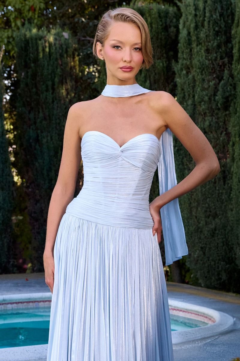 Chiffon Sweetheart Neckline Gown By Ladivine CD414 - Women Evening Formal Gown - Special Occasion/Curves