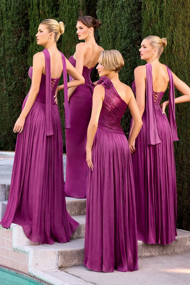 Sweetheart Neckline Leg Slit Gown By Ladivine CD411 - Women Evening Formal Gown - Special Occasion