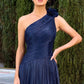 One Shoulder A-Line Gown By Ladivine CD415 - Women Evening Formal Gown - Special Occasion