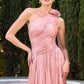 One Shoulder A-Line Gown By Ladivine CD415 - Women Evening Formal Gown - Special Occasion