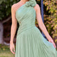 One Shoulder A-Line Gown By Ladivine CD415 - Women Evening Formal Gown - Special Occasion