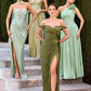 Chiffon Pleated Neckline Gown By Ladivine CD417 - Women Evening Formal Gown - Special Occasion/Curves
