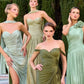 Chiffon Pleated Neckline Gown By Ladivine CD417 - Women Evening Formal Gown - Special Occasion/Curves