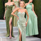 Chiffon Pleated Neckline Gown By Ladivine CD417 - Women Evening Formal Gown - Special Occasion/Curves