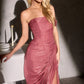 Chiffon Off Shoulder Neckline Gown By Ladivine CD416 - Women Evening Formal Gown - Special Occasion/Curves