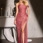 Chiffon Off Shoulder Neckline Gown By Ladivine CD416 - Women Evening Formal Gown - Special Occasion/Curves