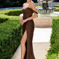 Chiffon Pleated Neckline Gown By Ladivine CD417 - Women Evening Formal Gown - Special Occasion/Curves
