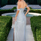 Chiffon Pleated Neckline Gown By Ladivine CD417 - Women Evening Formal Gown - Special Occasion/Curves