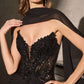 Illusion Sweetheart A-Line Gown By Ladivine CD673 - Women Evening Formal Gown - Special Occasion