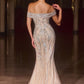 Off The Shoulder Straps Gown By Ladivine CD674 - Women Evening Formal Gown - Special Occasion