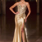 Plunging Halter Neckline Gown By Ladivine CD690 - Women Evening Formal Gown - Special Occasion