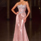 Illusion Corset Bodice Gown By Ladivine CD692 - Women Evening Formal Gown - Special Occasion