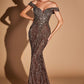 Off The Shoulder Sweetheart Gown By Ladivine CD693 - Women Evening Formal Gown - Special Occasion