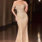 Off The Shoulder Sweetheart Gown By Ladivine CD693 - Women Evening Formal Gown - Special Occasion