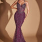 Halter Neckline Mermaid Gown By Ladivine CD695 - Women Evening Formal Gown - Special Occasion