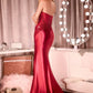 Strapless Sweetheart Neckline Gown By Ladivine CD714 - Women Evening Formal Gown - Special Occasion