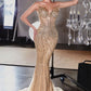 Illusion Bodice Mermaid Gown By Ladivine CD715 - Women Evening Formal Gown - Special Occasion