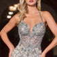 Illusion Sweetheart Sheath Gown By Ladivine CD716 - Women Evening Formal Gown - Special Occasion