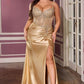 Embellished Sweetheart Neckline Gown By Ladivine CD718C - Women Evening Formal Gown - Curves