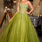 Strapless Sweetheart A-Line Gown By Ladivine CD721 - Women Evening Formal Gown - Special Occasion