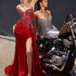 Satin Sweetheart Neckline Gown By Ladivine CD722 - Women Evening Formal Gown - Special Occasion