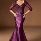 Scoop Neckline Sheath Gown By Ladivine CD731 - Women Evening Formal Gown - Special Occasion/Curves