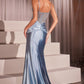 Embellished V-Neckline Sheath Gown By Ladivine CD752 - Women Evening Formal Gown - Special Occasion