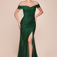 Off The Shoulder Sweetheart Neckline Gown by Cinderella Divine CD790 - Special Occasion