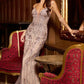 Embellished V-Neckline Mermaid Gown by Cinderella Divine CD795 - Special Occasion/Curves